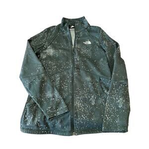 North Face Galaxy Full-Zip Green Sweatshirt Womens Size M